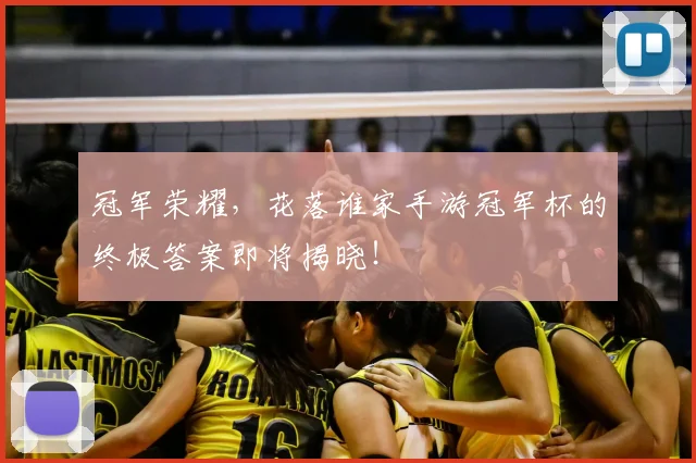 冠军荣耀，花落谁家手游冠军杯的终极答案即将揭晓！